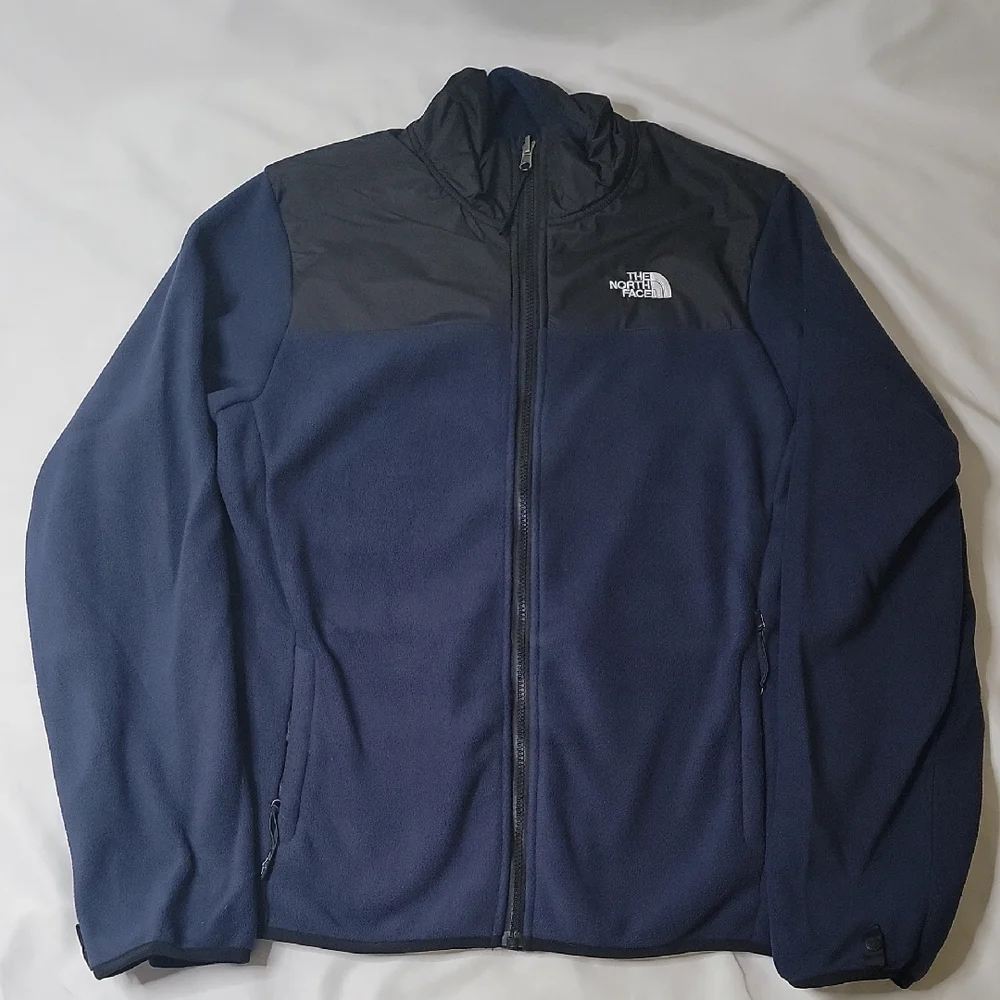 The North Face Navy & Black Full-Zip Fleece Jacket